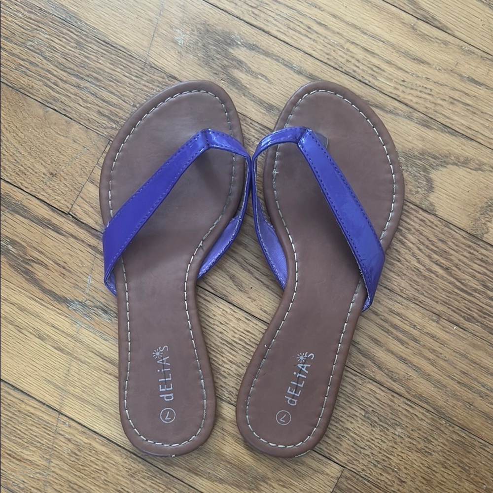 dELiA*s Purple and Brown Sandals